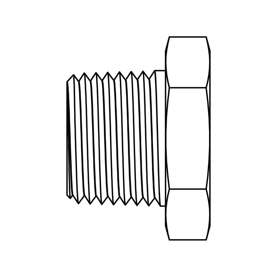 3220 - 40 - 32 Hex Pipe Reducer Bushing, Brass - GetHydraulics.com