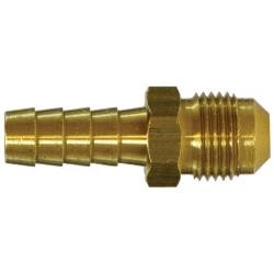 32322 Adapter, 3/16 - in Hose Barbed x 1/4 - in Male BSPT 45 - deg Flared, Brass - GetHydraulics.com