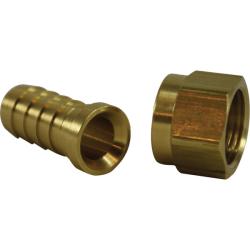 32326 Swivel Adapter, 3/16 - in Hose x 3/16 - in 45 - deg Flared Female, Brass - GetHydraulics.com