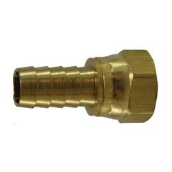 32341C Dual Flare Swivel, 1/2 in Hose Barbed x 1/2 in, Brass - GetHydraulics.com
