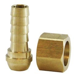 32389 Ball End Swivel Straight Adapter, 5/16 in Hose Barbed x 3/8 in FNPSM, Brass - GetHydraulics.com
