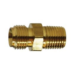 32437 Right Hand Connector, 3/8 in Hose x 3/8 in Welded, Brass - GetHydraulics.com