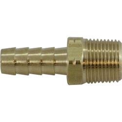 32455 Rigid Adapter, 1/2 in Hose x 3/8 in Male BSPT, Brass - GetHydraulics.com