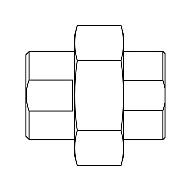 3250 - 16 - 16 Pipe Swivel Union, Brass - GetHydraulics