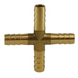32610 Pipe Cross, 3/8 - in Hose Barbed x 3/8 - in Hose Barbed x 3/8 - in Hose Barbed x 3/8 - in Hose Barbed - GetHydraulics.com