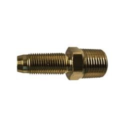32760 Reusable Stem Adapter, 3/8 in Hose x 3/8 in Male NPTF, Brass - GetHydraulics.com