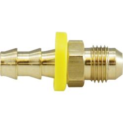 32903 Adapter, 1/2 - in Push - On Hose Barbed x 1/2 - in 37 deg Male JIC Flared, Brass - GetHydraulics.com