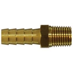 32958 Rigid Adapter, 7/16 in Hose x 1/2 in Male NPTF, Brass - GetHydraulics.com