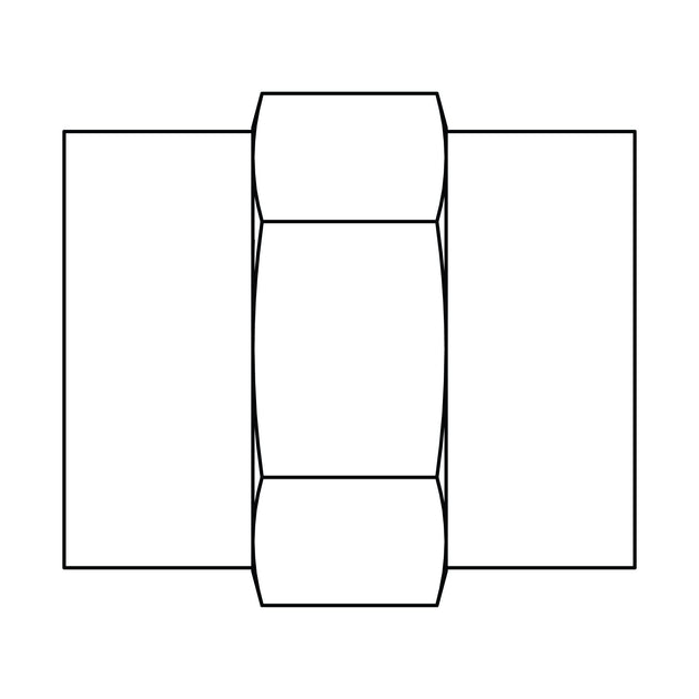 3300 - 04 - 02 Pipe Coupling, Brass - GetHydraulics