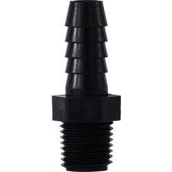33017P Adapter, 1/2 in Hose Barbed x 1/2 in MIP, Polypropylene - GetHydraulics.com