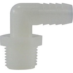 33351W 90 deg Elbow, 1/4 in Hose Barbed x 1/2 in MIP, Nylon - GetHydraulics.com