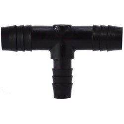 33423B Reducing Branch Tee, 1/4 - in Hose Barbed x 1/4 - in Hose Barbed x 3/8 - in Hose Barbed - GetHydraulics.com