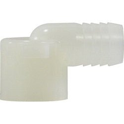 33467W 90 deg Elbow, 1/4 in Hose Barbed x 1/4 in FIP, Nylon - GetHydraulics.com