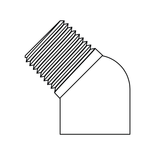 3350-02-02 Street Pipe Elbow 45°, Brass