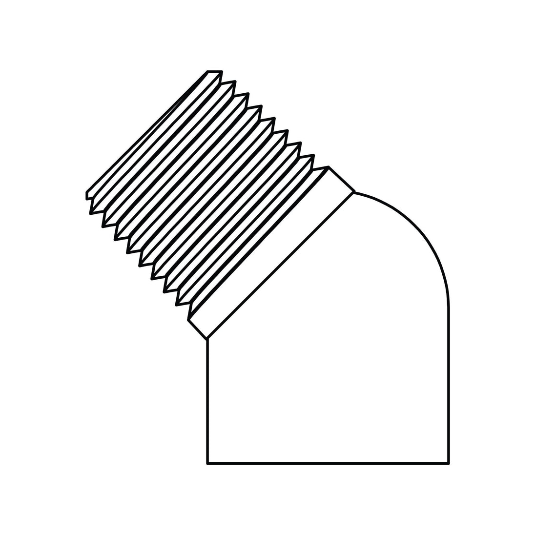 3350-08-08 Street Pipe Elbow 45°, Brass