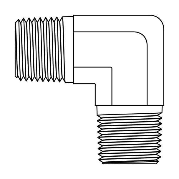 3390 - 06 - 06 Pipe Elbow 90°, Brass - GetHydraulics