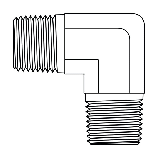 3390-02-02 Pipe Elbow 90°, Brass