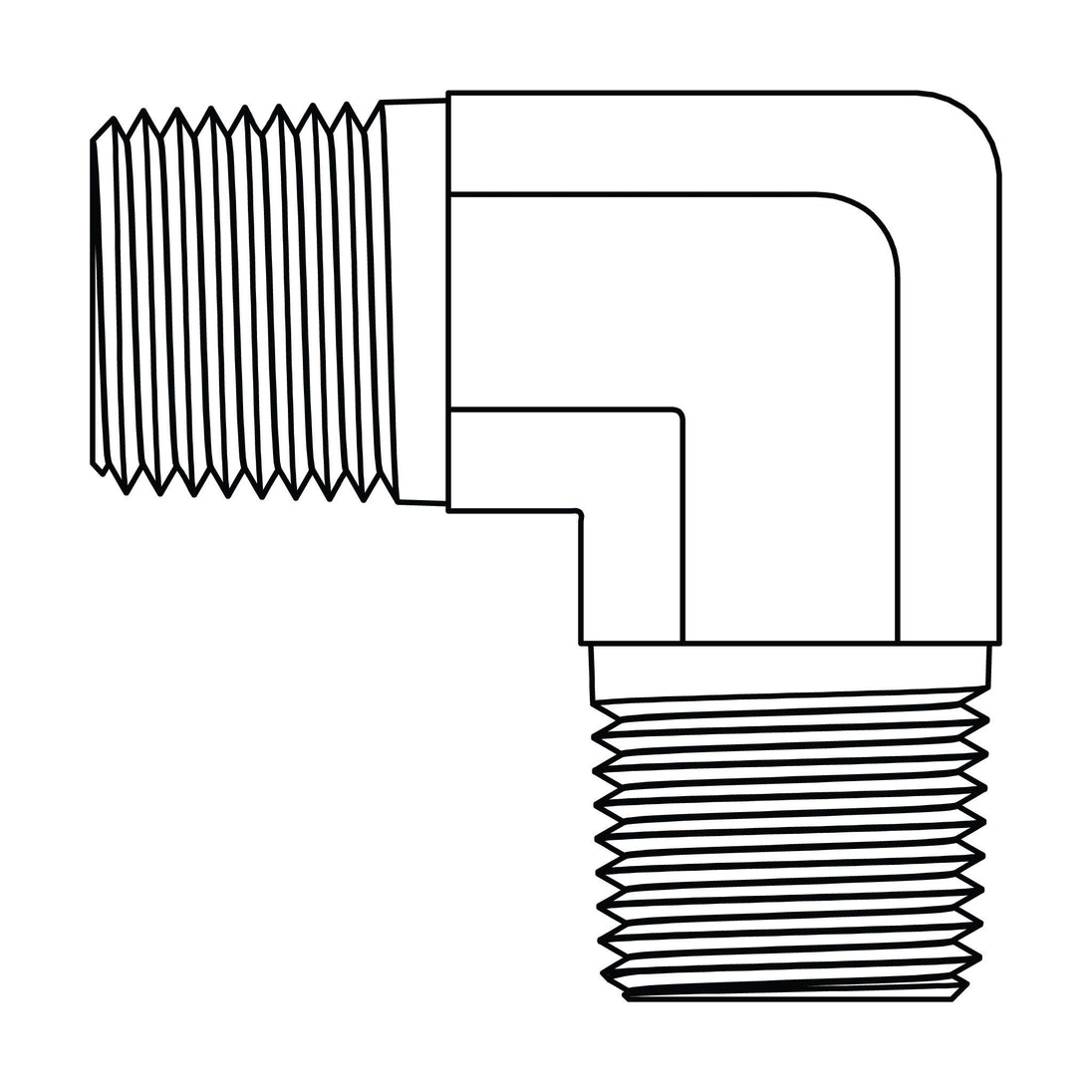 3390-04-04 Pipe Elbow 90°, Brass