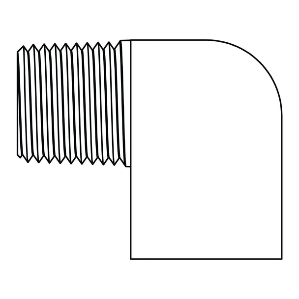 3400 - 02 - 02 Street Pipe Elbow 90°, Brass - GetHydraulics