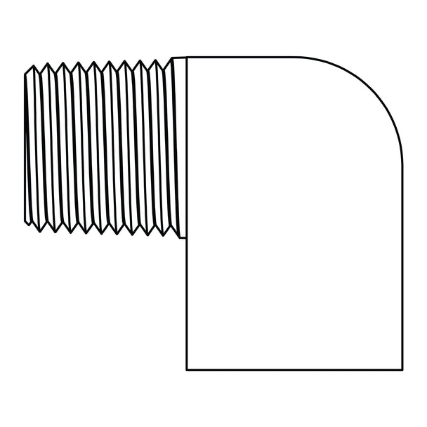 3400-06-06 Street Pipe Elbow 90°, Brass