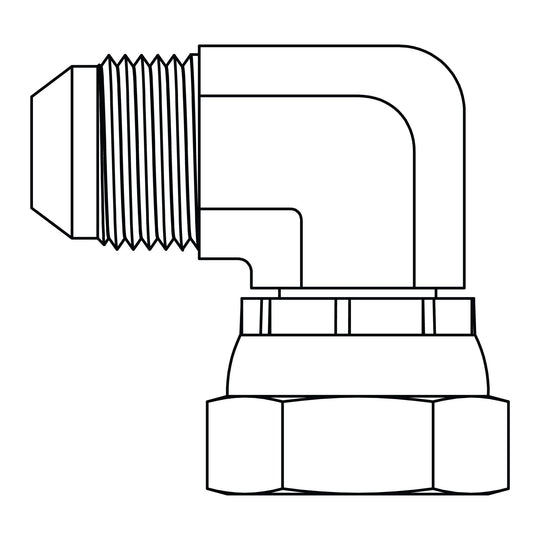 3401 - 04 - 04 JIC to BSPP Swivel Elbow 90 - GetHydraulics.com