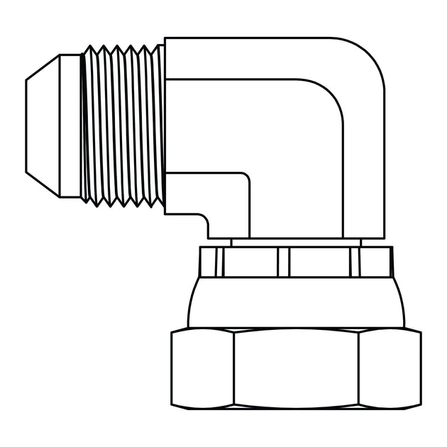 3401 - 12 - 12 JIC to BSPP Swivel Elbow 90 - GetHydraulics.com