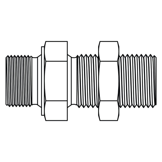 3421 - 04 - 04 BSPP Bulkhead Union - GetHydraulics.com