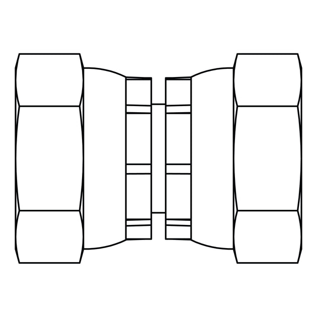 3426 - 10 - 08 BSPP Swivel Union - GetHydraulics.com