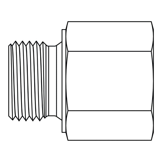 3435 - 02 - 04 BSPP to BSPP Extended Bushing - GetHydraulics.com