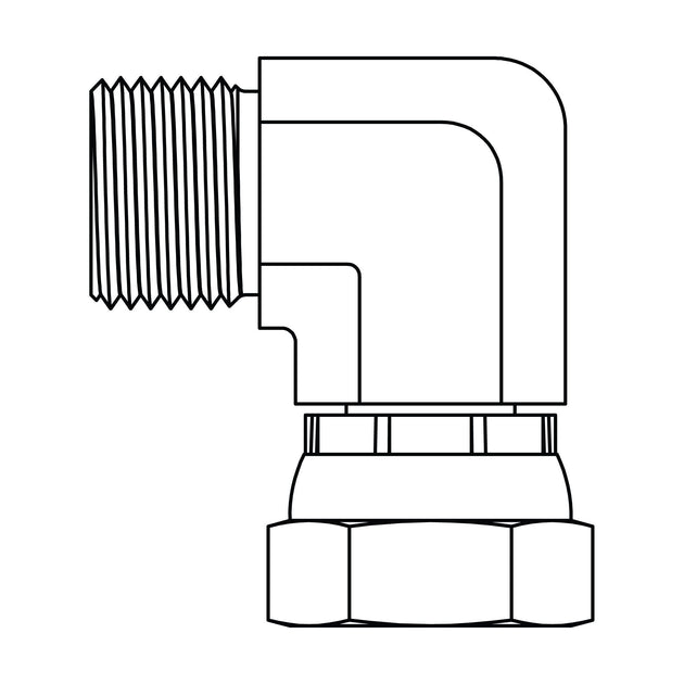 3436 - 12 - 12 BSPP to BSPP Swivel Elbow 90 - GetHydraulics.com
