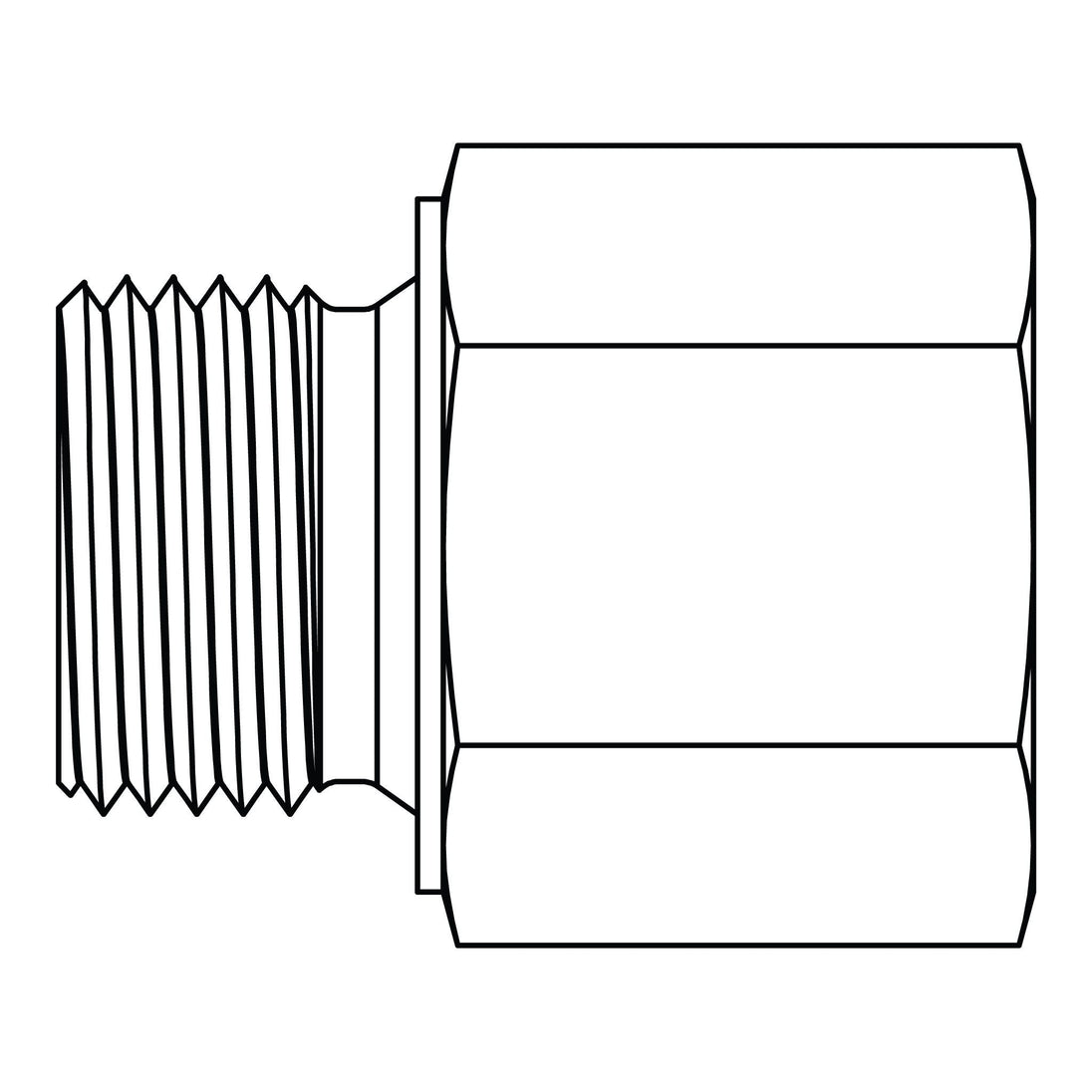 3455 - 24 - 24 BSPP to Pipe - GetHydraulics.com