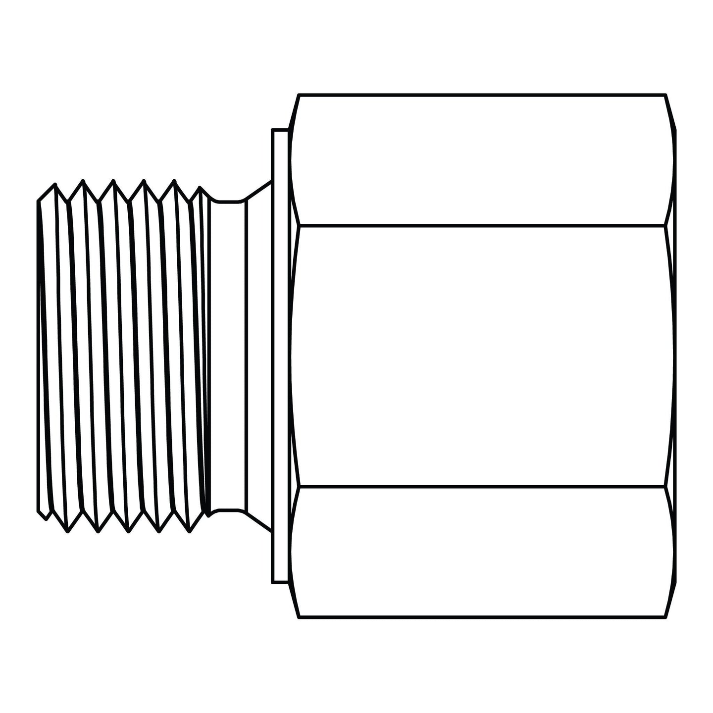 3455 - 40 - 24 BSPP to Pipe - GetHydraulics.com