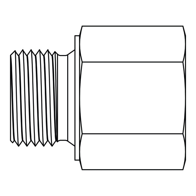 3455 - 40 - 24 BSPP to Pipe - GetHydraulics.com