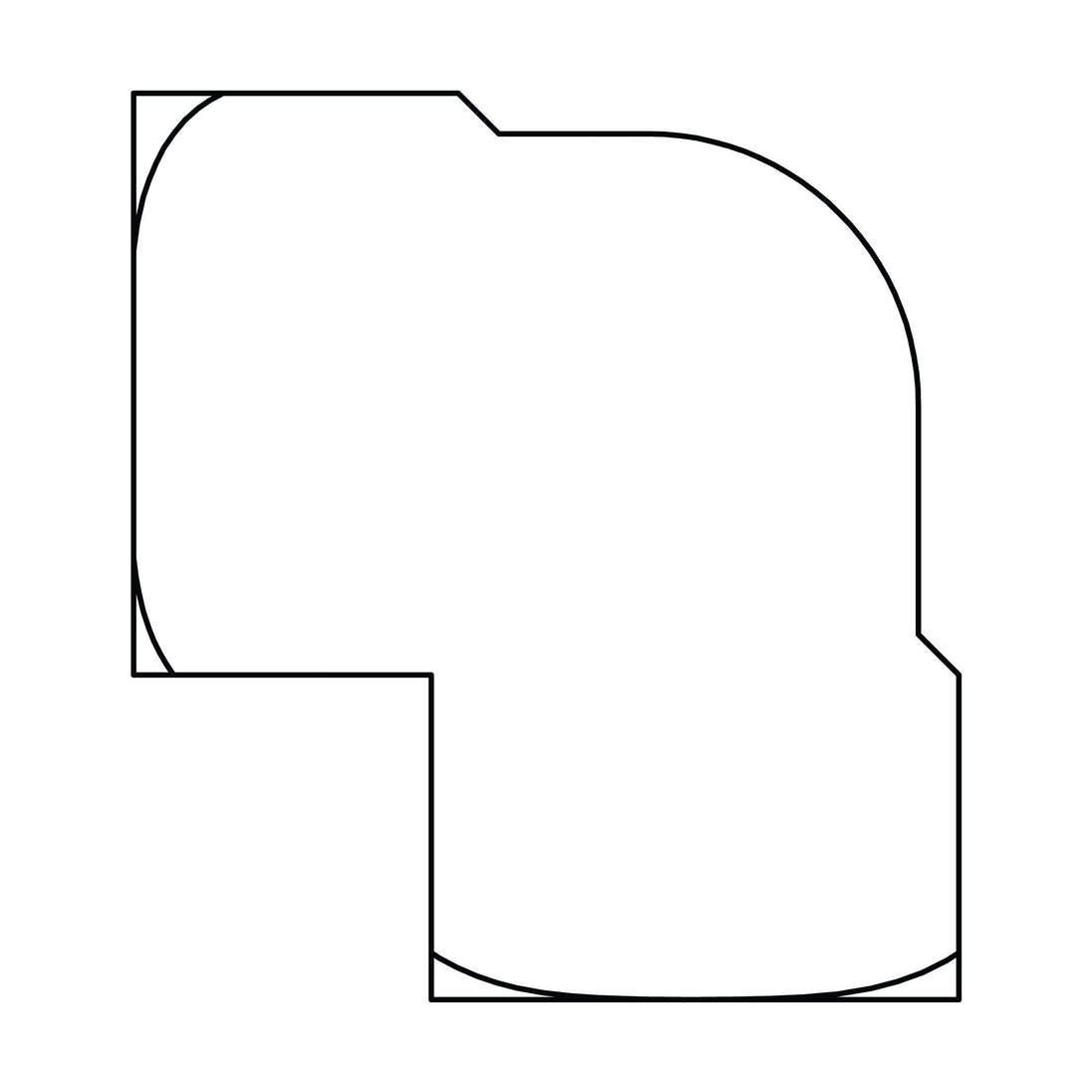 3500 - 02 - 02 Pipe Elbow 90°, Brass - GetHydraulics