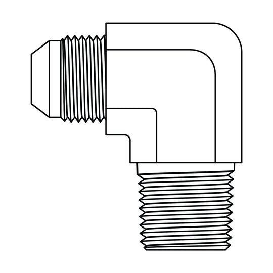 3501 - 04 - 04 JIC to BSPT Elbow 90 - GetHydraulics.com