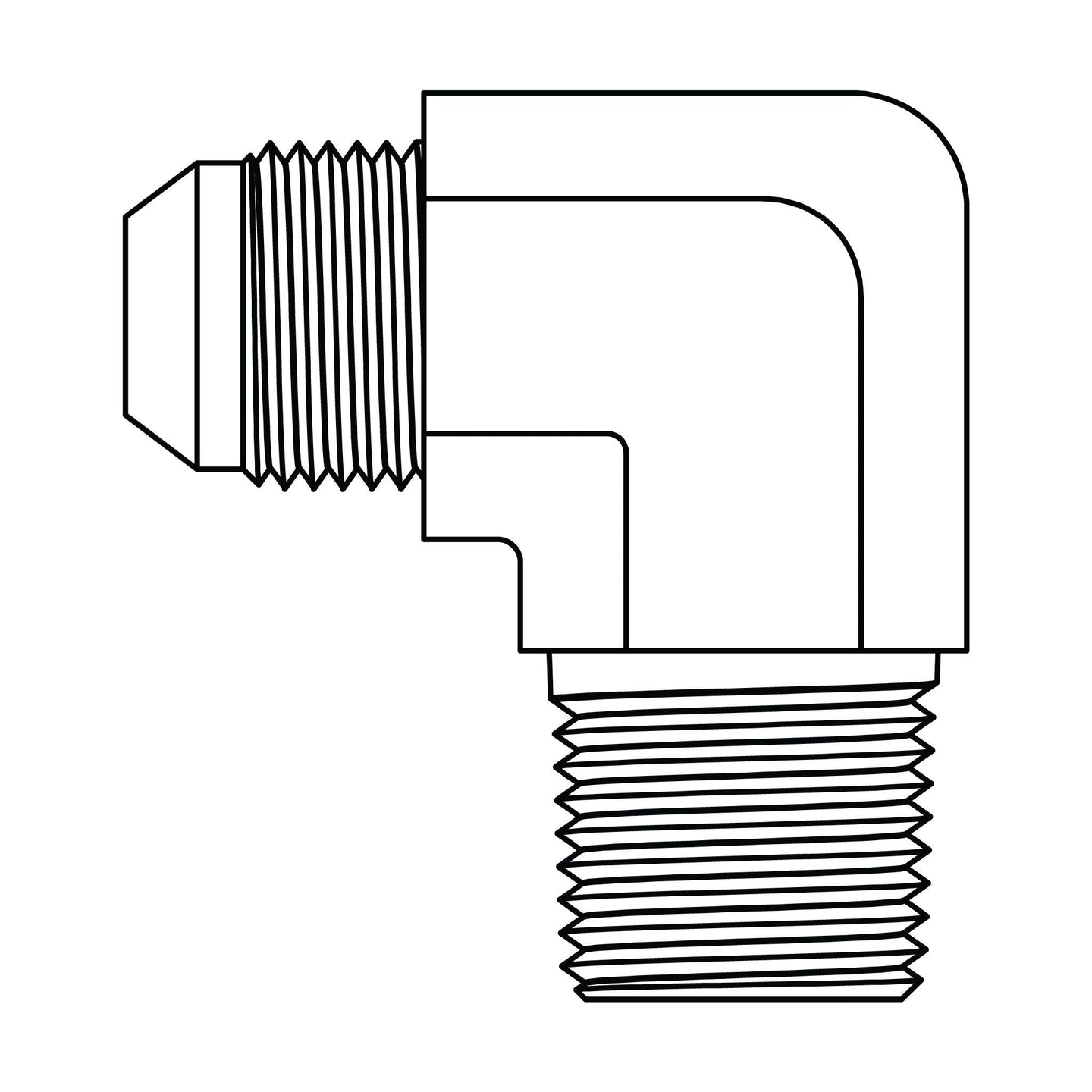 3501 - 05 - 02 JIC to BSPT Elbow 90 - GetHydraulics.com