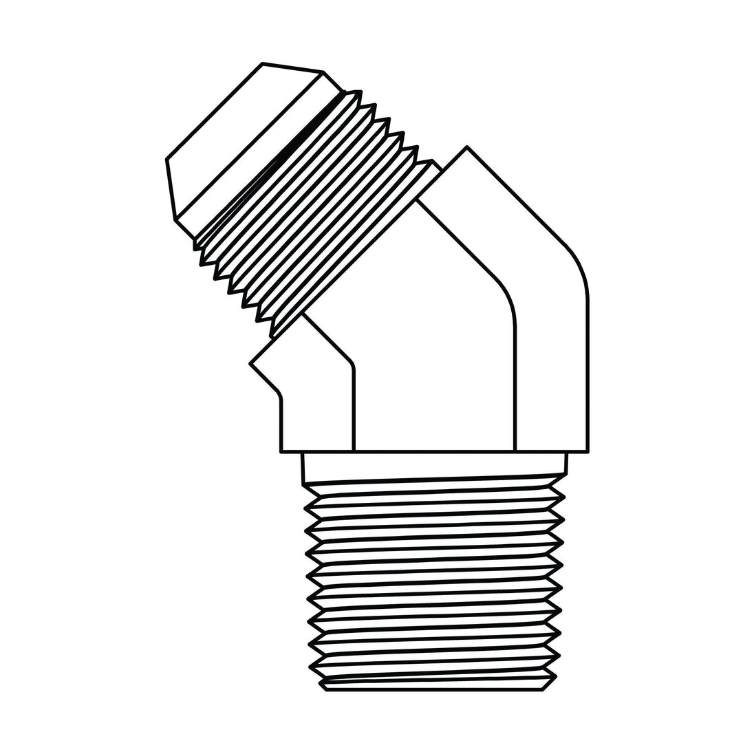 3503 - 04 - 04 JIC to BSPT Elbow 45 - GetHydraulics.com