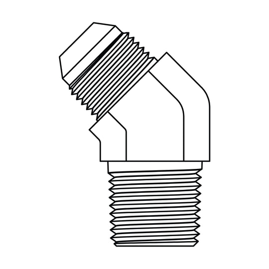 3503 - 06 - 04 JIC to BSPT Elbow 45 - GetHydraulics.com