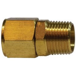 35131 Adapter, 3/8 in Male Flared x 1/2 in Male NPTF, Brass - GetHydraulics.com