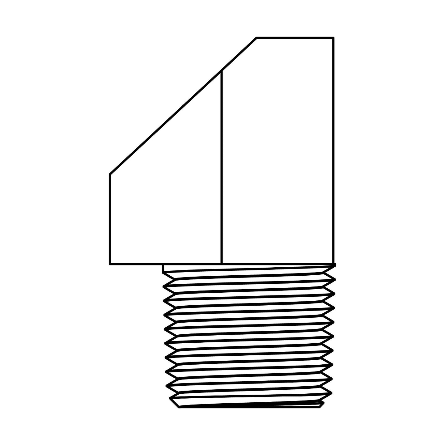 352-03-02 Tube to Pipe Elbow 45°, Inverted Brass Flare