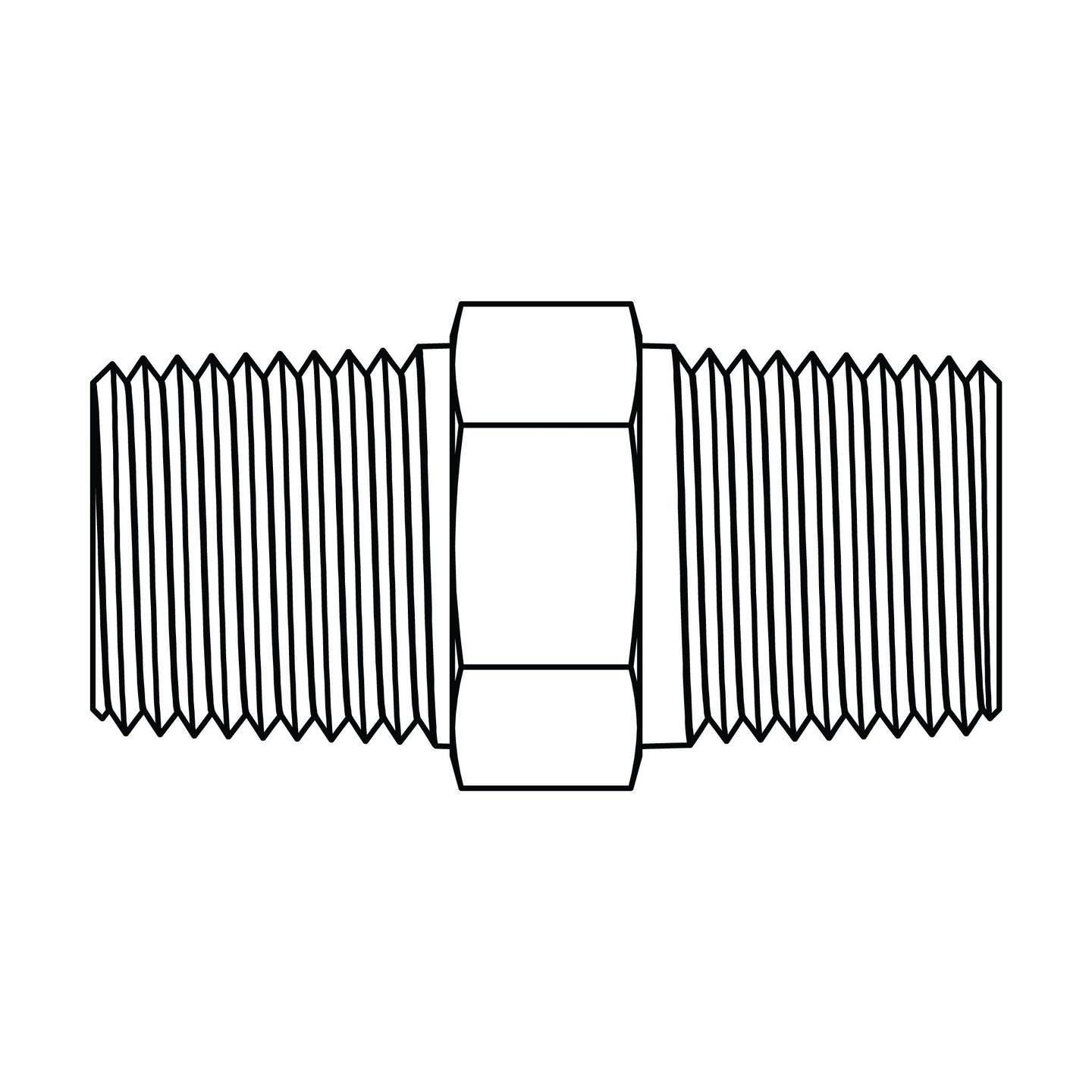 3520 - 06 - 04 BSPT Hex Nipple - GetHydraulics.com