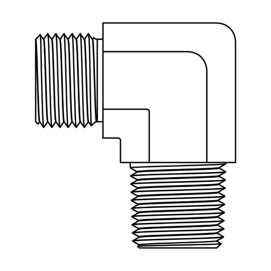 3540 - 06 - 06 BSPP to BSPT Elbow 90 - GetHydraulics.com