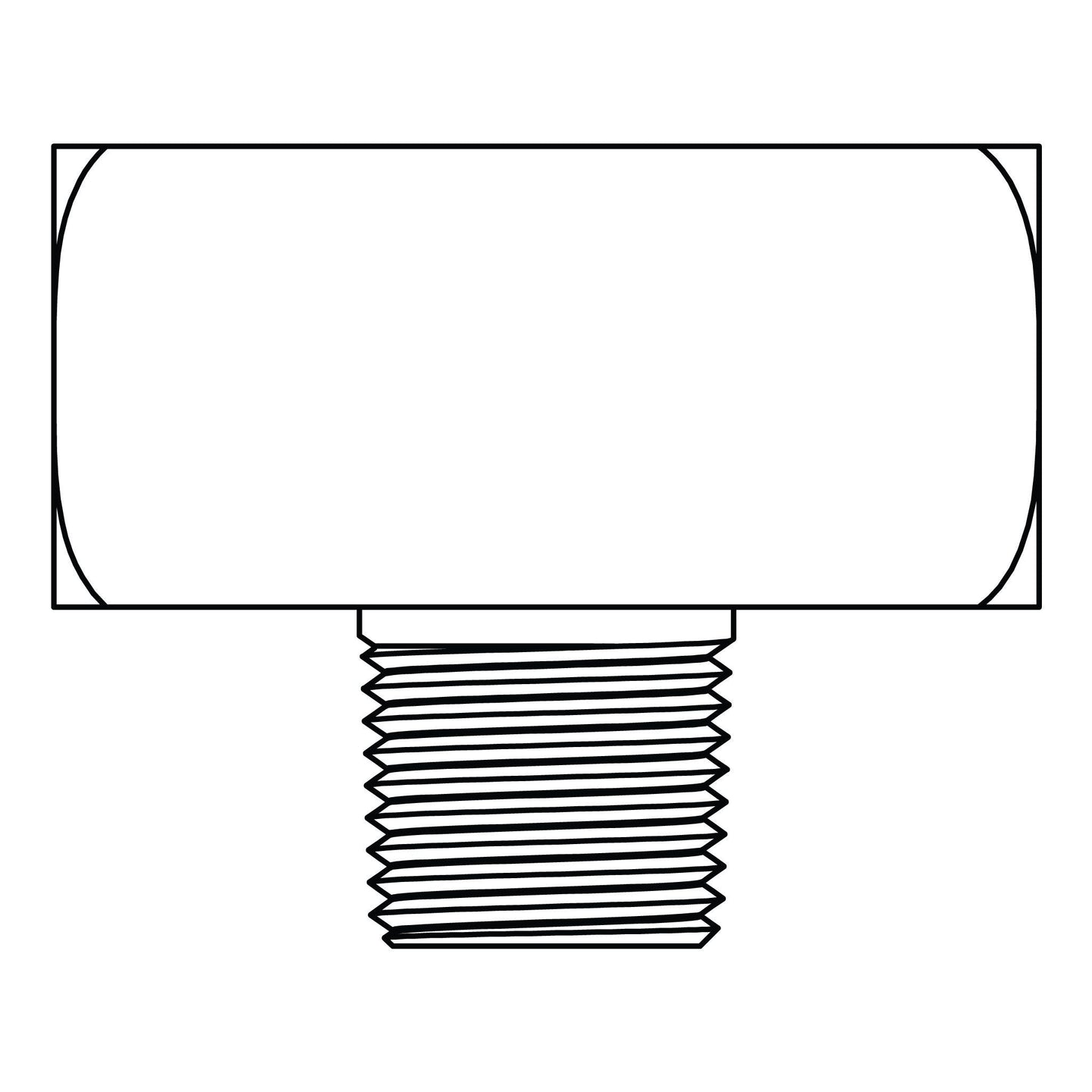 3600 - 06 - 06 - 06 Pipe Branch Tee, Brass - GetHydraulics