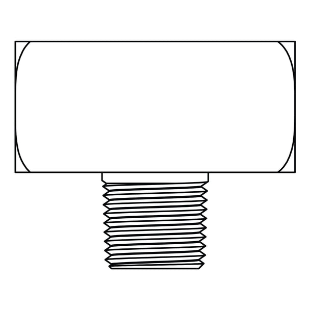 3600 - 12 - 12 - 12 Pipe Branch Tee, Brass - GetHydraulics