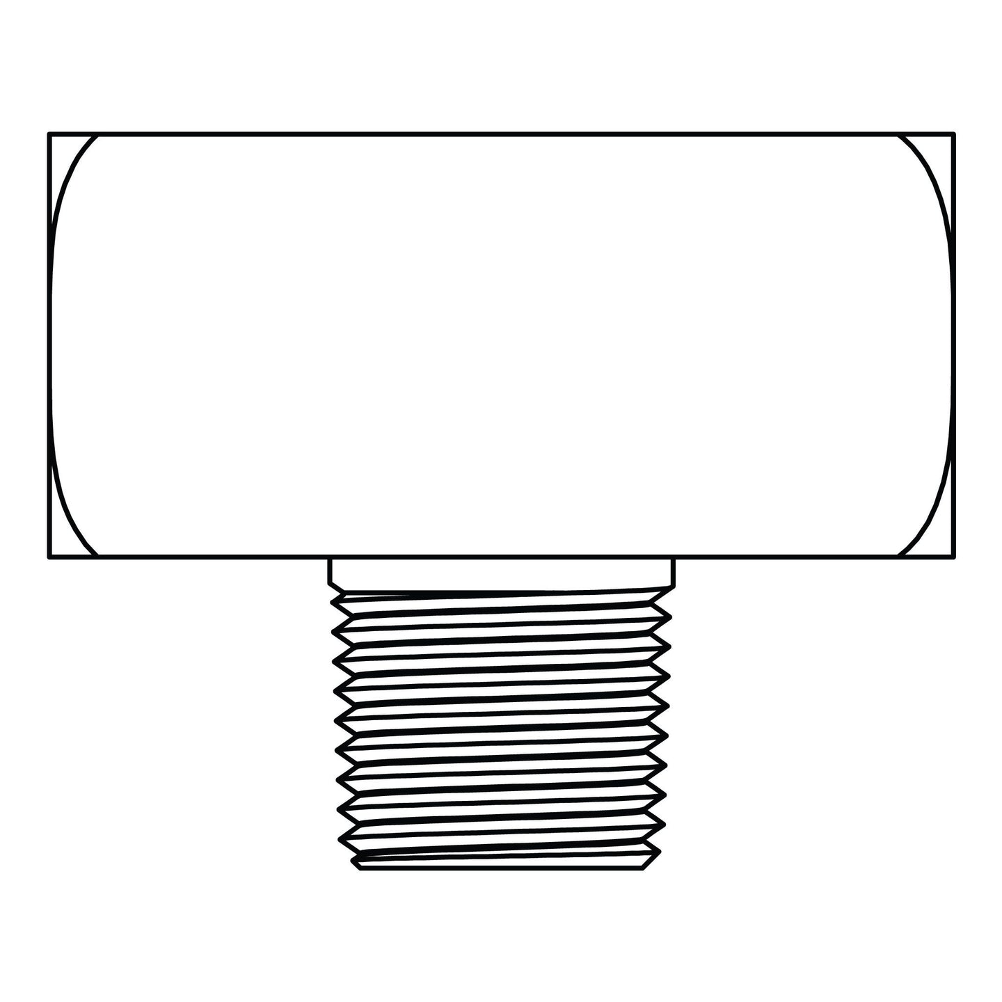 3600-08-08-08 Pipe Branch Tee, Brass