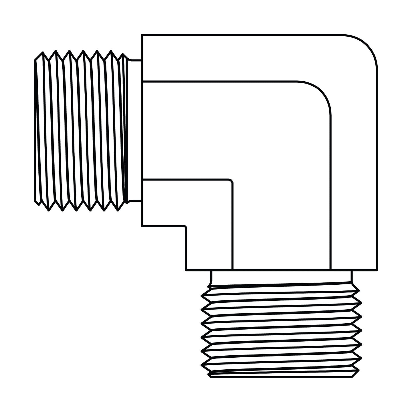 3601 - 02 - 02 BSPP to BSPP Elbow 90 - GetHydraulics.com