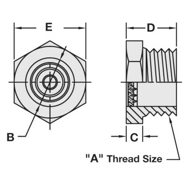 3700 PSI Hydraulic Metal Sight Glasses (NPT - PLUG) - GetHydraulics