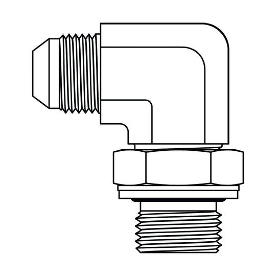 3801 - 05 - 06 JIC to BSPP Elbow 90 - GetHydraulics.com