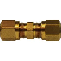 38018 Air Brake Union, 3/16 in Tube OD x 3/16 in Tube OD, Brass - GetHydraulics.com