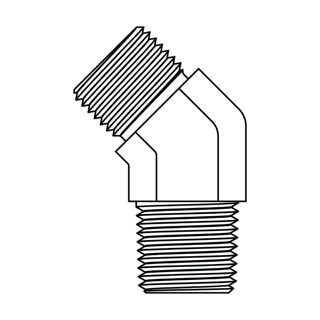 3807 - 08 - 08 BSPP to BSPT Elbow 45 - GetHydraulics.com